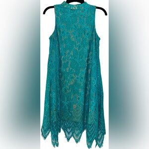 Women’s Love Fire Brand Floral Lace Sleeveless Dress Size M Medium